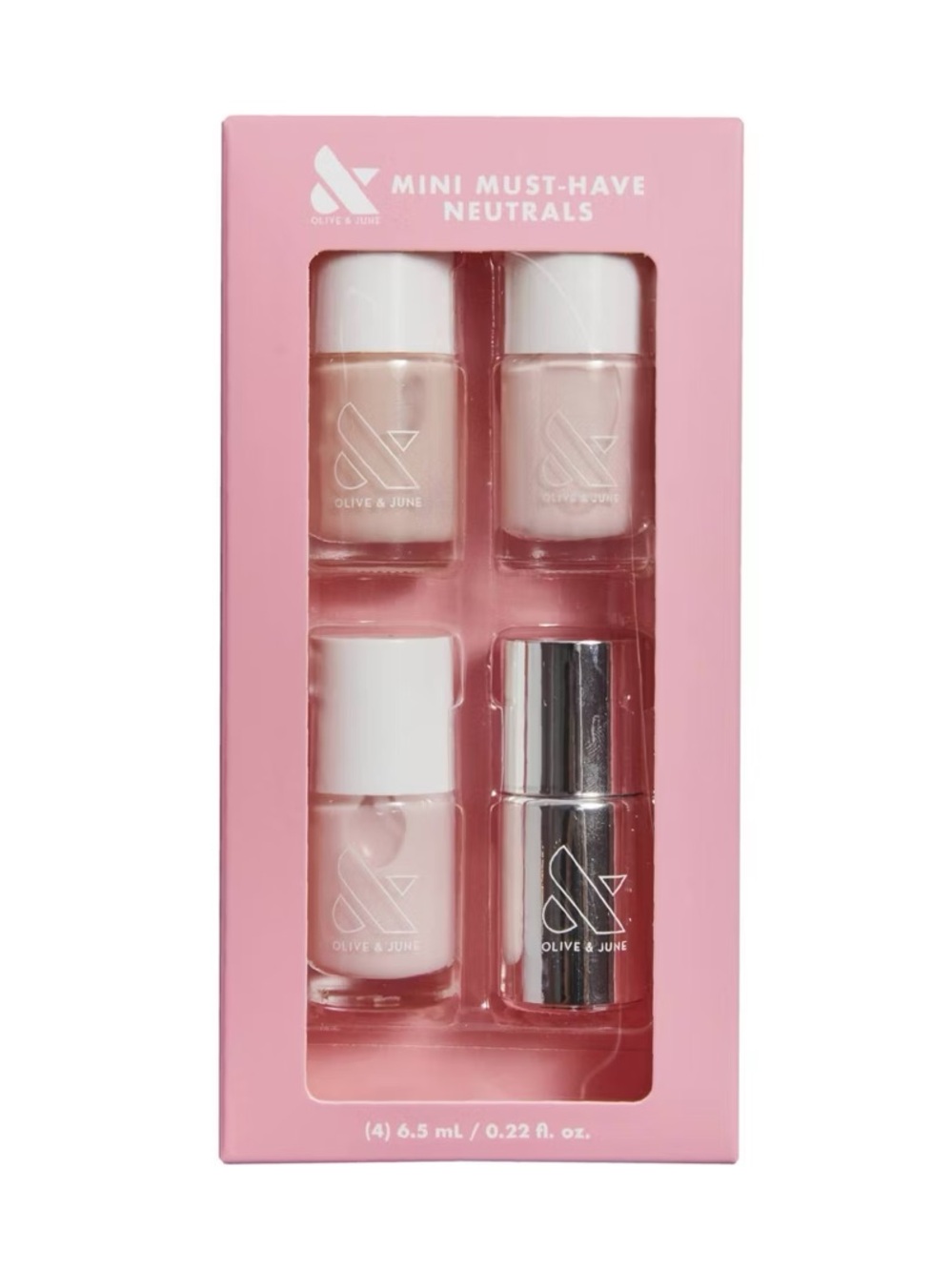 Olive & June Mini Neutrals Nail Polish Set - 4ct NEW